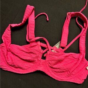 VS Swim Pink Textured Top